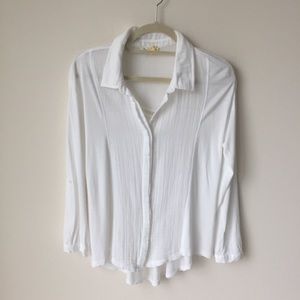 White button down blouse